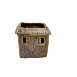 Support de bougie carré en céramique rustique élégant, personnalisable, pour décorer n'importe quel espace, idéal pour les décorations de Noël et les pots à bougies - Product Image 2