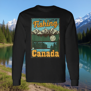 Camiseta de manga larga con diseño de aventura al aire libre, Let's Go Fishing In Canada - Product Image 3