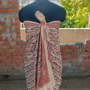 Prix de gros à bas prix Sarongs vêtements de plage pour femmes Sarong Beach Cover Ups Pareo Bagru Print Dabu Print Sarongs - Product Image 1