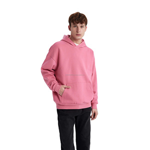 Sudadera con Capucha Extra Grande de Felpa Francesa 100% Algodón para Hombre, Moda de Invierno, Ropa Casual de Calle, Térmica, con Logotipo Bordado, Diseño Sólido - Product Image 1