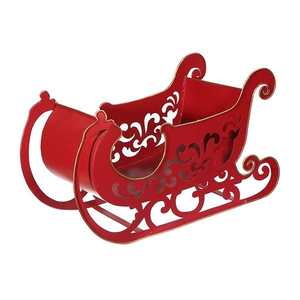 2025 Vintage Iron Red <b>Santa</b> <b>Sleigh</b> for Christmas Gifts Christmas Decoration Metal Christmas <b>Sleigh</b> for Table Top Decor - Product Image 4
