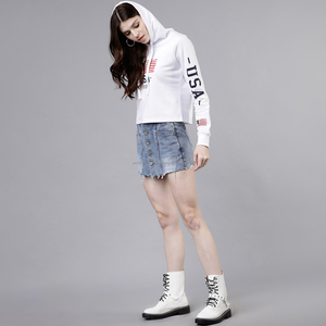 Sweat à capuche décontracté long en maille anti-plis avec badge Fit2Fight pour femme – Collection 2026 – Offre Spéciale - Product Image 3