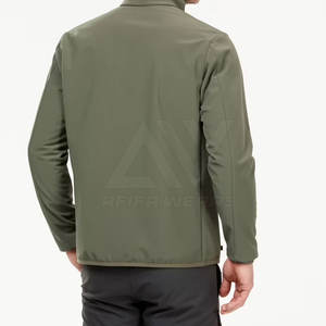 Chaqueta cortavientos Softshell de diseño personalizado para hombre, cuello alto de calle, tela de poliéster de invierno, cremallera con patrón de letras únicas - Product Image 3