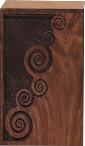 Urna de madera para adultos con diseño circular de cremación para cenizas, entierro funerario, recuerdos para mascotas, urna decorativa creativa conmemorativa grande - Product Image 4