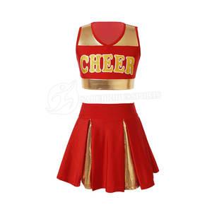 ชุดยูนิฟอร์มเชียร์ลีดเดอร์สำหรับผู้หญิง พิมพ์ลายแบบซับลิเมชั่นทั้งตัว เนื้อผ้าโพลีเอสเตอร์ 100% สวมใส่สบาย เหมาะสำหรับกีฬา ขายส่ง - Product Image 1
