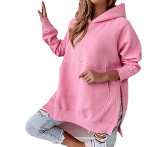 Sudadera con Capucha Extra Grande, Ecológica, Informal, para Mujer, con Estampado, Cuello Redondo, 100% Algodón, Felpa, 240g - Product Image 4
