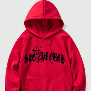 Pull-over à capuche en coton 100% pour hommes, sweat-shirt en polaire confortable avec logo personnalisé imprimé, saison d'hiver, col à capuche - Product Image 1