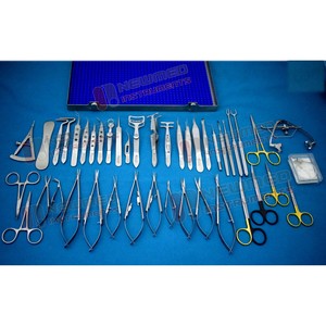 <span class=keywords><strong>Set</strong></span> instrumen bedah mata mikro oftalmik okular, <span class=keywords><strong>Set</strong></span> operasi plastik baja tahan karat Jerman 44 buah dengan kotak - Product Image 3