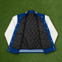 Veste d'hiver pour homme en toile épaisse 100% laine avec logo personnalisé en relief, respirante, coupe-vent, design bicolore