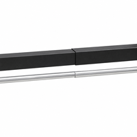 Cadre de bureau électrique noir réglable en hauteur avec commande à deux boutons et largeur ajustable pour postes de travail à domicile