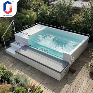 Piscine hors sol avec canapé et pompe à chaleur – Système de piscine complet pour villas, complexes hôteliers et hôtels avec filtre et pompe - Product Image 1