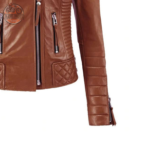 Servicio OEM LAZIB MOTO GEARS Chaqueta de Motocicleta de Cuero para Mujer en Diferentes Tallas y Colores Transpirable y Resistente al Viento para Todas las Estaciones - Product Image 4
