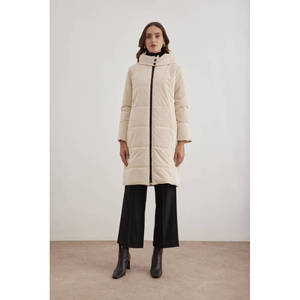 เสื้อโค้ทยาวมีฮู้ดสำหรับผู้หญิง รุ่น Stone สำหรับฤดูหนาว พร้อมปกคอตั้ง - Product Image 3