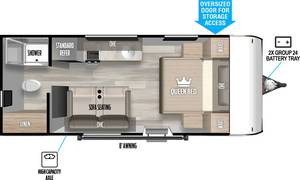 Maison mobile préfabriquée de luxe moderne en conteneur, modèle 2024 F-o-r-e-s-t R-i-v-e-r Wildwood Fsx 164R-B-L-E, d'occasion - Product Image 2