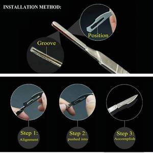 Hoja de acero inoxidable D2 portátil, cuchillo de papel quirúrgico exprés plegable, sin caja, para uso general al aire libre, cuchillo para acampar, diseño desmontable - Product Image 5