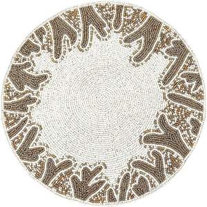 แผ่นรองทรงกลมประดับด้วยลูกปัดสำหรับวางในบ้านและโรงแรมแผ่นรองทรงกลมลายดอกไม้ของขวัญ - Product Image 6