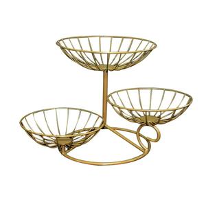 Bol à fruits en laiton bol à fruits en laiton au design unique le plus vendu avec décoration de table à 3 pneus - Product Image 1