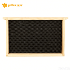 Cadres de ruche en bois Langstroth profonds en pin avec feuille de fondation en plastique noir pour l'apiculture - Product Image 2