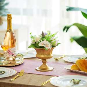 Vase à fleurs en métal moderne au design élégant pour la décoration de la maison Vases en métal antique doré pour mariage et fêtes - Product Image 6