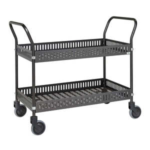 Chariot de bureau sur pied gris anthracite KM8200B, organisateur de bureau - Product Image 1