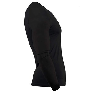 Chemise de compression à manches courtes à séchage rapide Gym Rash Guard pour hommes Logo personnalisé Couleur unie OEM Stretch Fit Top Fournisseur Logo personnalisé - Product Image 4