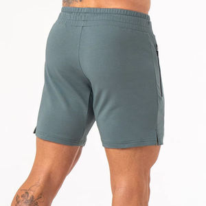 High Quality Cotton Elastane Lightweight Fleece <b>Zip</b> up <b>Pockets</b> Track <b>Shorts</b> <b>Mens</b> Workout <b>Shorts</b> for <b>Men</b> Cotton Sportswear - Product Image 3