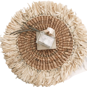 Gorgeous Design Handcrafted Braided Water Hyacinth Placemat Boho Vintage Unique Style Decor Table <b>Dinner</b> Wedding Party - Product Image 1