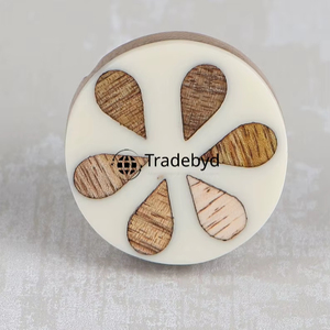 Tiradores de cajón ecológicos duraderos hechos a mano minimalistas de resina de colores tiradores de muebles para armarios de cocina - Product Image 1