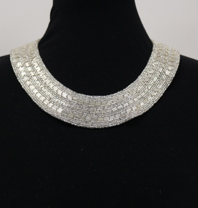 Trendy High Quality Unique Western Beaded Scarf Necklace, Fringe Beaded Bandana - Product Image 1