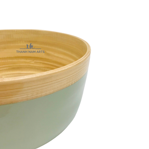 ชามไม้เสิร์ฟอาหารจากเวียดนามแบบใช้แล้วทิ้งชามสลัดซุปทำด้วยมือทำจากวัสดุ PC - Product Image 4