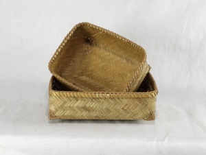 Cesta de bambú 100% Natural, cuencos de bambú, cuencos de comida, cesta tradicional de Color personalizado, Vietnam - Product Image 4