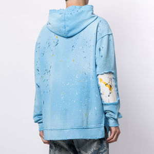 Sudaderas con Capucha Personalizadas al por Mayor con Logotipo Personalizado, 100% Algodón, Invierno, Felpa, Unisex, Talla Grande, con Cierre y Diseño Desgastado para Hombre - Product Image 4