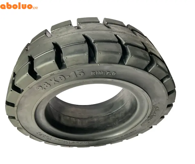 Aboluo Solid Tires For Forklift 28x9-15 RIM 7.0 high quality tires Hot Selling Low Wear manufacturer of forklift tires