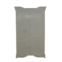 Armoire de cuisine Buffet en bois peint en blanc avec portes en verre conçu pour les meubles de salle à manger de style français