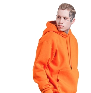 Custom Logo Oversized Plain Pullover Hoodie 100% Cotton Autumn High Quality <b>Crewneck</b> Fleece Men - Product Image 4