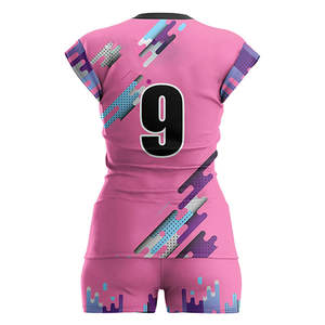 Ensemble de maillot de volley-ball pour femmes à séchage rapide, 100% polyester, personnalisable, anti-rétrécissement, confortable, impression par sublimation - Product Image 2