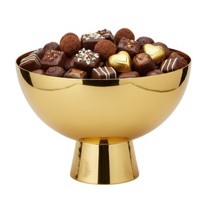 Bol de service en métal de forme organique finition or, plat à bonbons décoratif en aluminium unique sur pied, décoration d'intérieur, article cadeau de table - Product Image 5