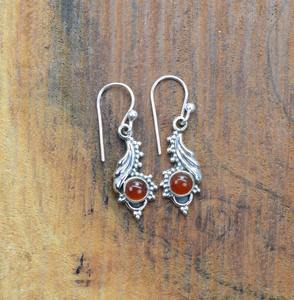 Classical <b>Earrings</b> Jewelry For Women Silver Boho Style Jewelry 925 Sterling Silver Carnelian Gemstone <b>Handmade</b> <b>Earrings</b> Gift - Product Image 3