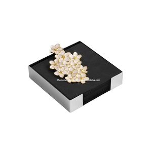 ที่ใส่ผ้าเช็ดปากลายดอกซากุระทันสมัย,ที่ใส่กระดาษทิชชู่เคลือบสีชมพูดีไซน์ทันสมัยใช้สำหรับตกแต่งบ้านโรงแรมร้านอาหาร - Product Image 1