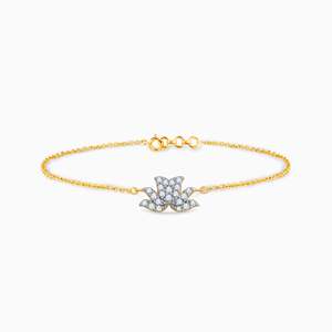 Pulsera de oro Lotus Glow Lab-Grown Diamond Fine Charm - Product Image 4