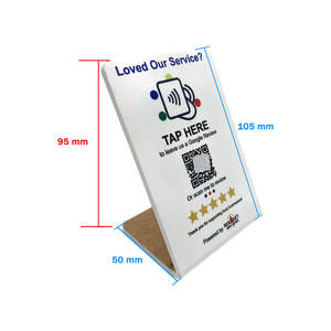 Soportes NFC con Código QR Personalizados Gratuitos, Soporte <span class=keywords><strong>de</strong></span> Mesa NFC para Mostrar Reseñas <span class=keywords><strong>de</strong></span> Google, Soporte <span class=keywords><strong>de</strong></span> Mesa para Reseñas - Product Image 1