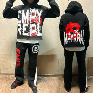 ชุดวอร์มสตรีทแวร์ผู้ชายไซส์ใหญ่ แบบซิป ผ้าคอตตอน 100% คุณภาพสูง ระบายอากาศได้ดี น้ำหนักมาก 350-450 แกรม ล้างสีแบบ Acid Wash รุ่นปี 2026  ออกแบบตามสั่ง - Product Image 4