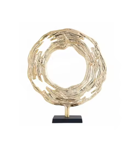 Sculpture en métal doré de luxe hautement décorative multi-lieux décoration vaisselle vente chaude Sculptures au prix le plus bas - Product Image 3