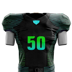 Uniforme de Fútbol Americano Personalizado de la Mejor Calidad, Nuevo, Impresión Digital, Protección UV, Antibacteriano, Cómodo, Transpirable y Rápido - Product Image 2