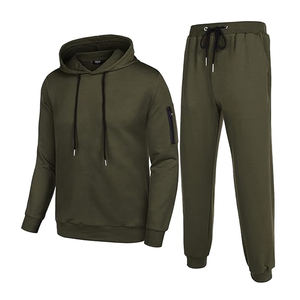 Nuevas llegadas para hombre con capucha sólido impreso chándal conjunto de alta calidad deporte al por mayor - Product Image 3