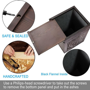 Cremation <b>Urns</b> for Human Ashes Adult Male Female Wooden Carved Butterfly <b>Urns</b> Box and <b>Casket</b> for Ashes Men Women Child <b>Pets</b> Cat - Product Image 4