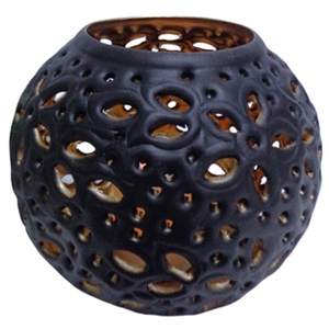 Vaisselle en fer rond bol de service 3D gris pierre métal saladiers pour cuisine vaisselle personnalisé à la main - Product Image 3