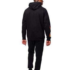 Sweats à capuche pour hommes à la mode avec impression en relief, 100% coton, décontractés, respirants, logo personnalisé, motif uni, prix bas - Product Image 4
