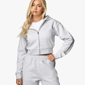 100% coton pleine longueur neige marne 2 pièces ensemble de survêtement pour femmes sweat à capuche respirant et pantalons de survêtement dernier ensemble de survêtement de sport de gymnastique - Product Image 3