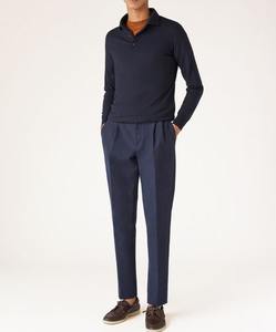 Otoño Oem & Odm estilo Casual Turn-Down Collar de punto Polo camiseta para hombres botón hombres suéter de manga larga prendas de punto - Product Image 2